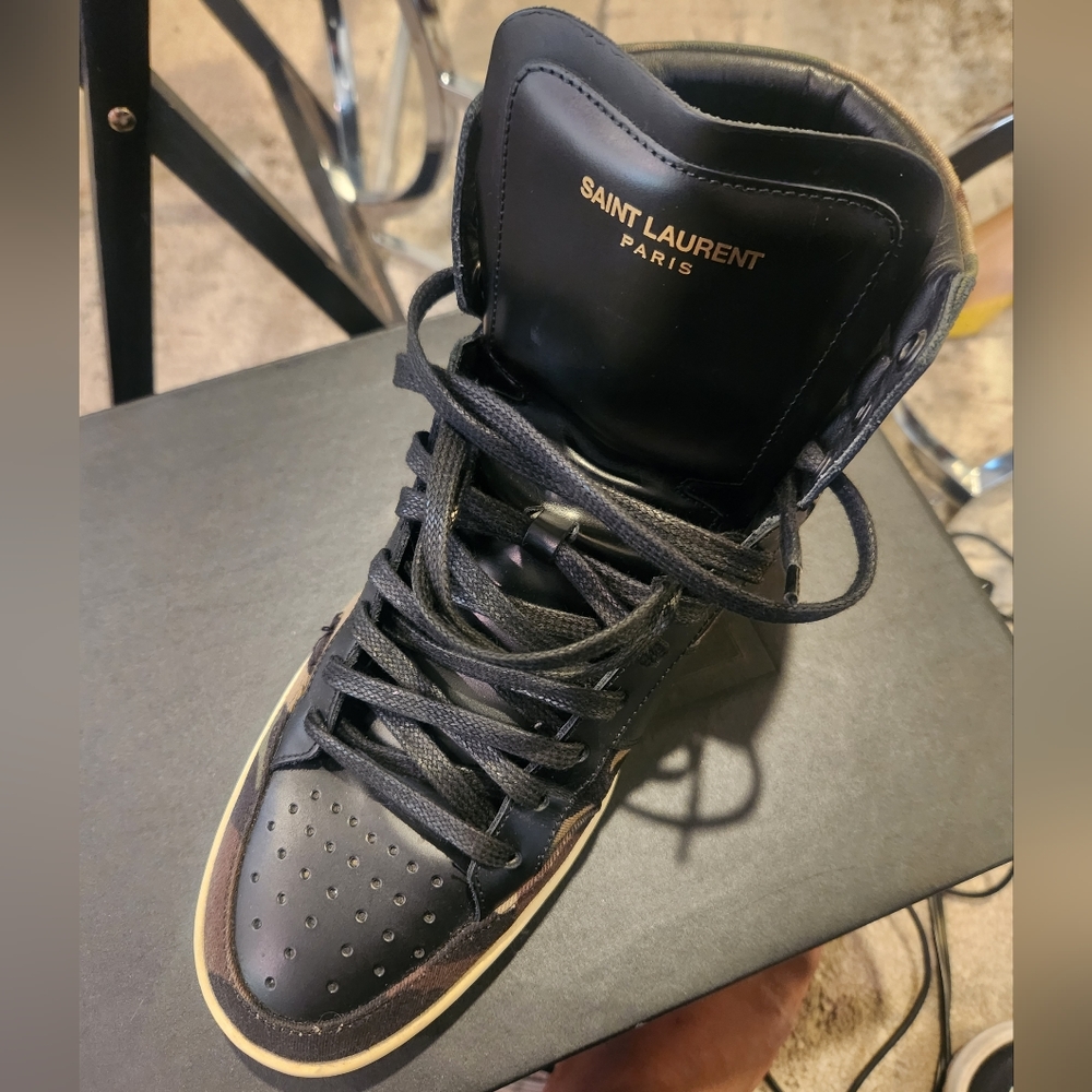 Saint Laurent Camouflage high tops
